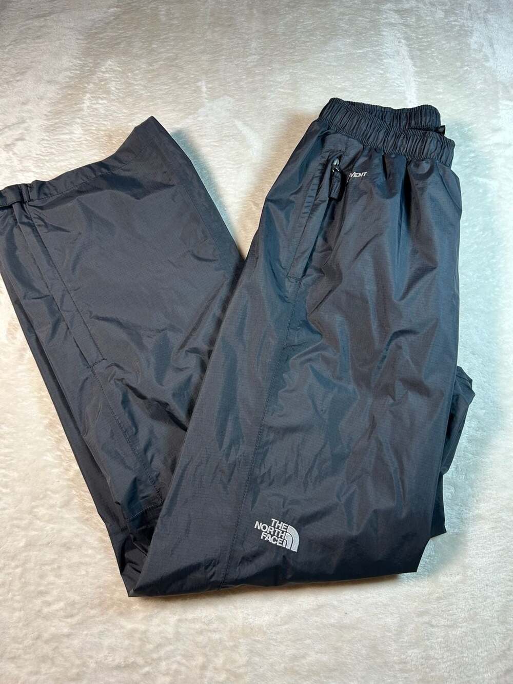 The North Face Hyvent Rain Pants Size M Black Waterproof Hiking Active